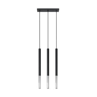 Lustră Nice Lamps Asarot 3L, negru-argintiu