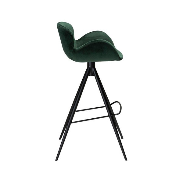 Scaun bar DAN–FORM Denmark Gaia Velvet, înălțime 98 cm, verde închis-image-2