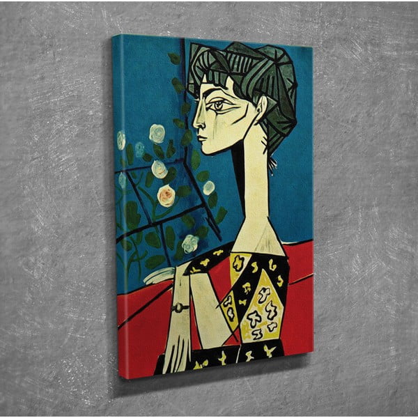 Reproducere tablou pe pânză Pablo Picasso Jacqueline with Flowers, 30 x 40 cm-image-2