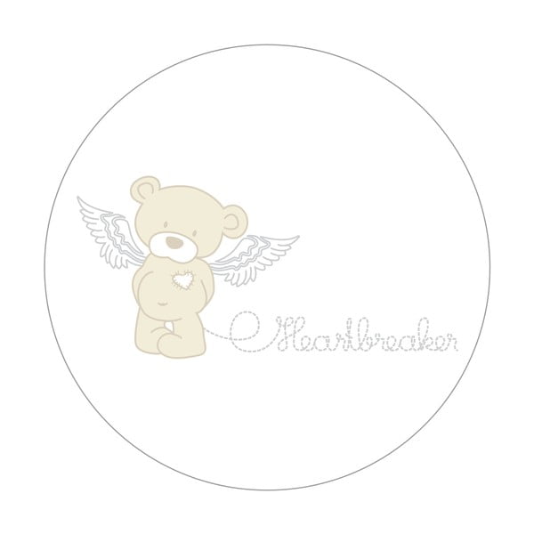 Sac de dormit pentru copii alb/bej din bumbac 45x70 cm Heartbreakerbär – Roba-image-2