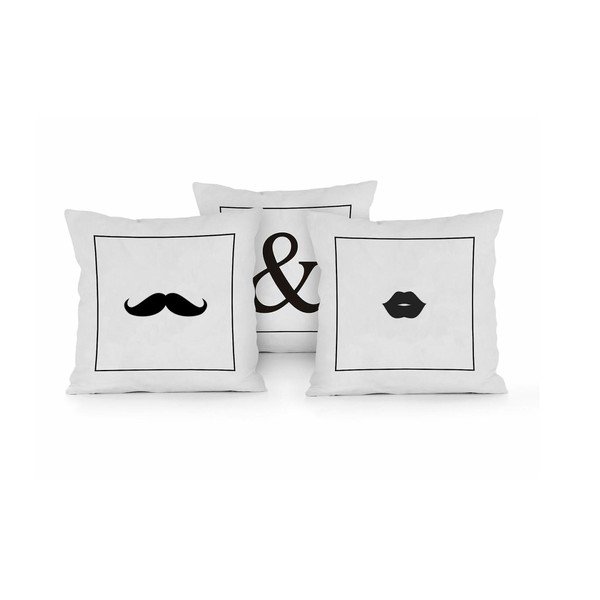 Set 3 perne Really Nice Things Mr & Mrs, 45 x 45 cm-image-3