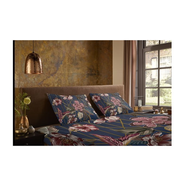 Lenjerie de pat albastru-închis din microfibră pentru pat dublu, extinsă 200x220 cm Jos – Good Morning-image-2