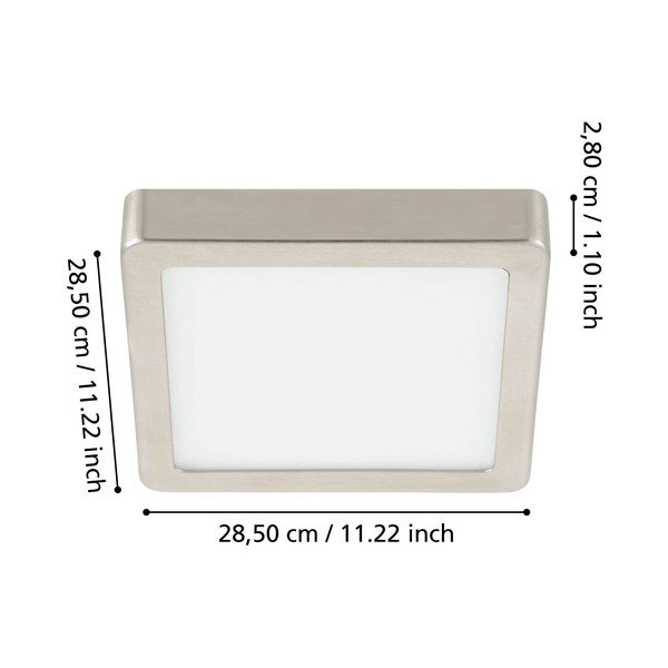 Plafonieră gri LED 28,5x28,5 cm FUEVA 5 – EGLO-image-1