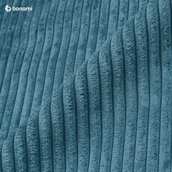 Taburet modular albastru cu tapițerie din catifea reiată Nihad modular – Bobochic Paris-image-3