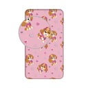 Cearceaf pentru copii roz din bumbac pentru pat de o persoană cu elastic 90x200 cm Paw Patrol – Jerry Fabrics