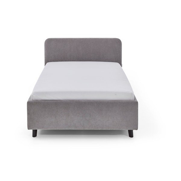 Pat pentru copii  gri cu spațiu de depozitare cu somieră 120x200 cm Cosy – Meise Möbel