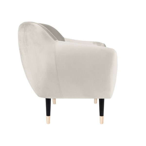 Fotoliu Mazzini Sofas BENITO cu picioare negre, crem-image-4