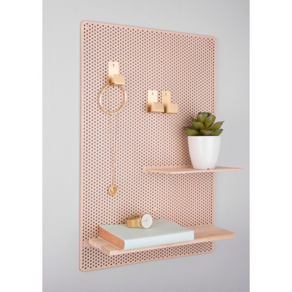 Avizier din metal PT LIVING Perky, 34,5 x 52,5 cm, maro nisip-image-1