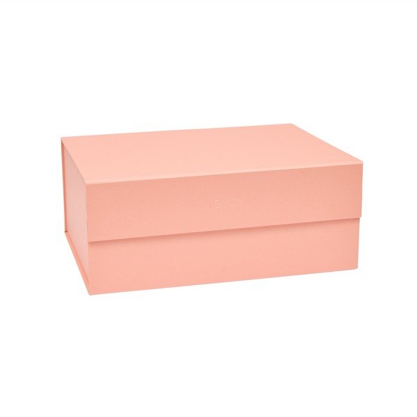 Cutie de depozitare roz-deschis din carton cu capac 33x25x15 cm Hako – OYOY Living Design