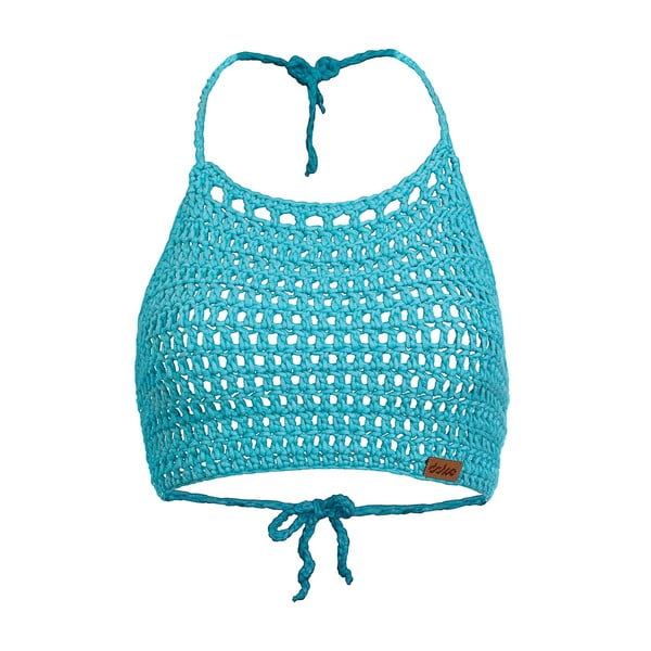 Top croșetat manual DOKE, turcoaz deschis