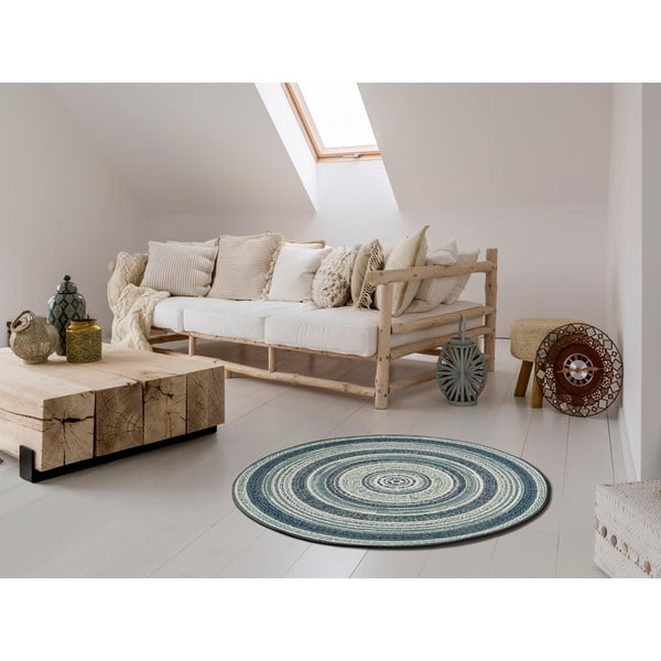 Covor adecvat interior / exterior Universal Verdi, ⌀ 120 cm, albastru-image-1