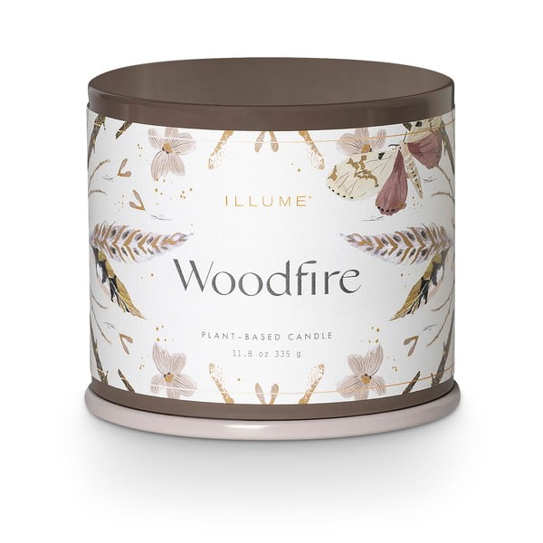 Lumânare parfumată din ceară de soia timp de ardere 50 h Woodfire – ILLUME x Bloomingville