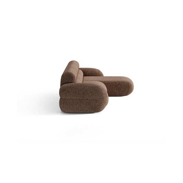 Colțar maro cu tapițerie din chenille (cu colț pe partea dreaptă/cu șezlong) Neo – Micadoni -image-2