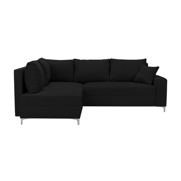 Canapea extensibilă Windsor & Co Sofas Zeta, negru, partea stângă