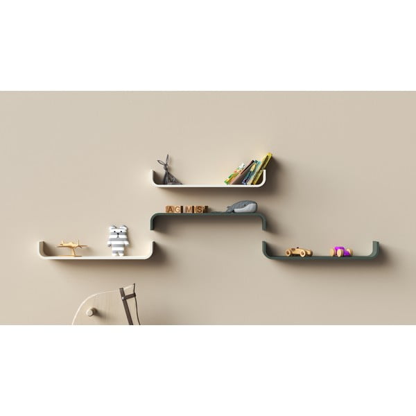 Raft de perete Tenzo Flower, alb-image-1