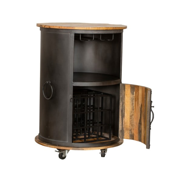 Dulap vinotecă negru din metal număr sticle 9, 60x85 cm Luni – Interia Home & Living-image-3