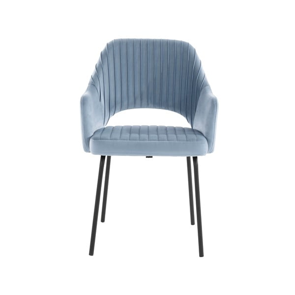 Scaune de dining albastre 2 buc. din catifea Britney - Støraa-image-2