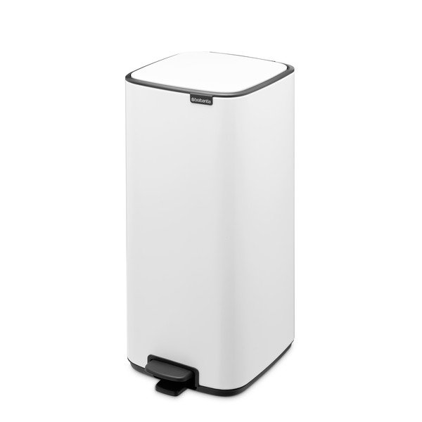 Coș de gunoi alb cu pedală din oțel 30 l Bo – Brabantia