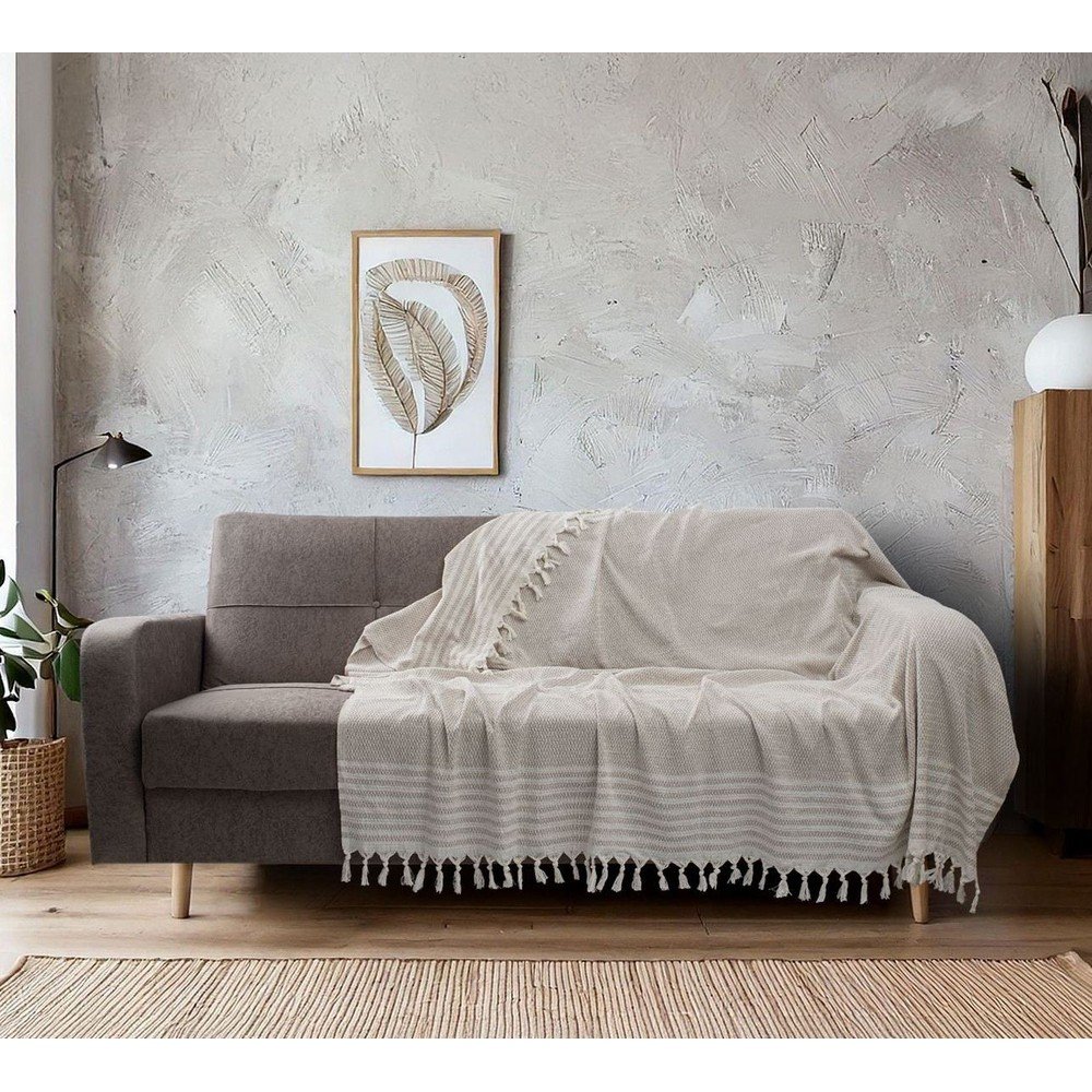 Pătură crem 220x180 cm Sophia – Mijolnir