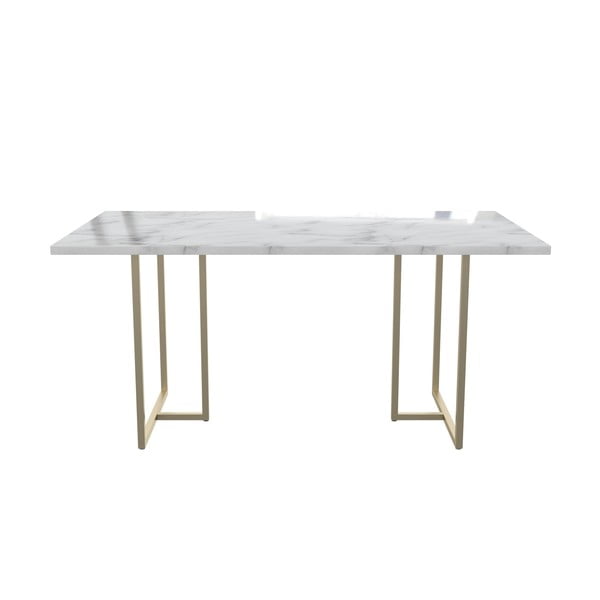 Masă de dining cu aspect de marmură 90x160 cm Astor – CosmoLiving by Cosmopolitan-image-2
