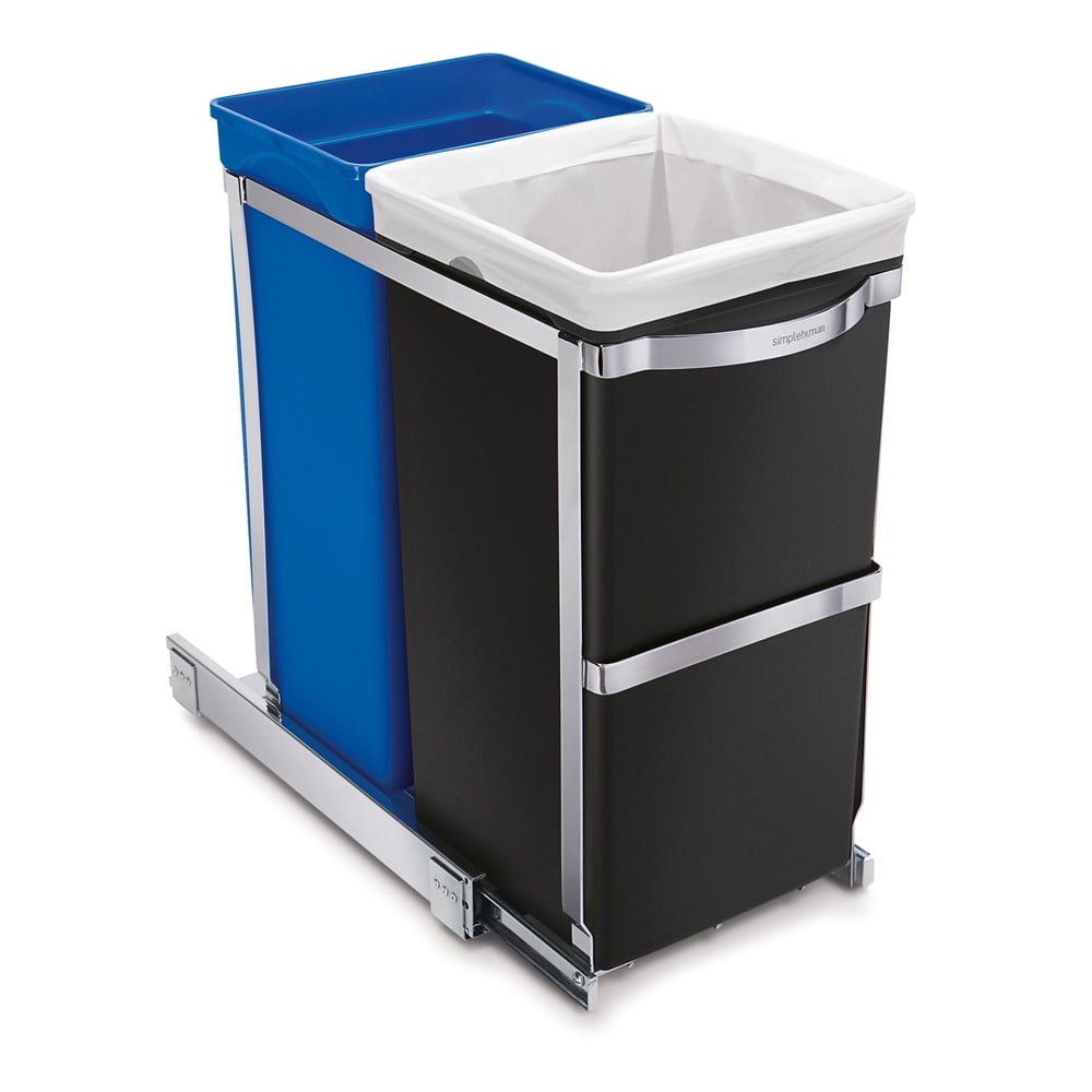 Coș de gunoi din plastic 35 l Dual - simplehuman