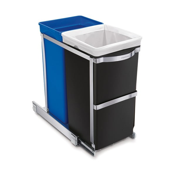 Coș de gunoi din plastic 35 l Dual - simplehuman