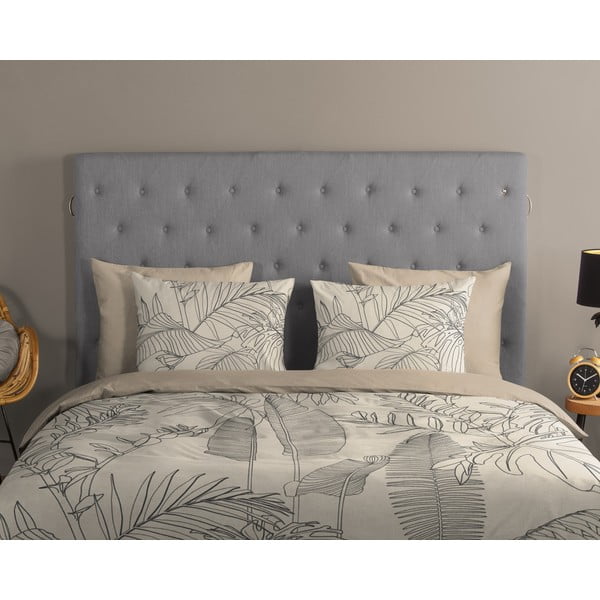 Lenjerie de pat bej din bumbac pentru pat de o persoană, extinsă 140x220 cm Sym – Good Morning-image-2