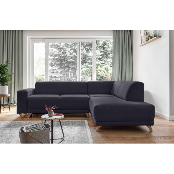 Colțar gri antracit extensibil/cu spațiu de depozitare (cu colț pe partea dreaptă/în formă de ”L”) Classy Sophie – Miuform-image-1