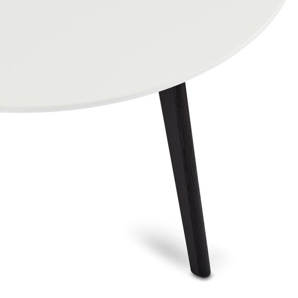 Măsuță de cafea din lemn Furnhouse Life, Ø 80 cm, alb-negru-image-4