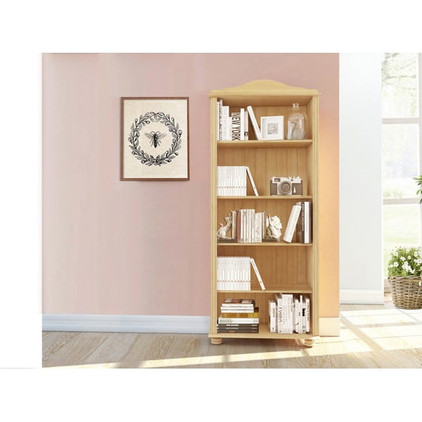 Bibliotecă în culoare naturală din lemn de pin 70x181 cm Ella – Støraa-image-1