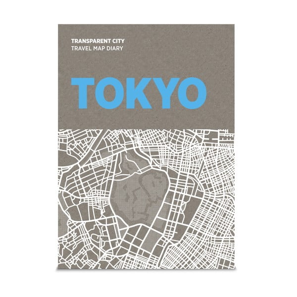 Jurnal pentru notițe pe hartă Palomar Transparent City Tokyo