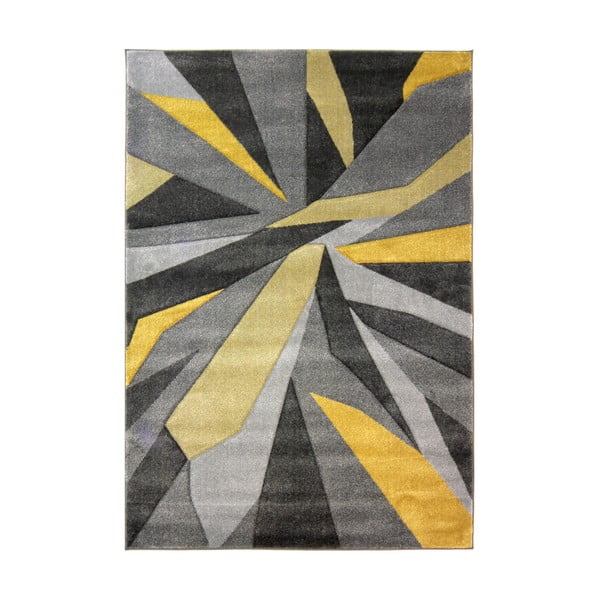 Covor Flair Rugs Shatter Ochre, 80 x 150 cm, galben - gri