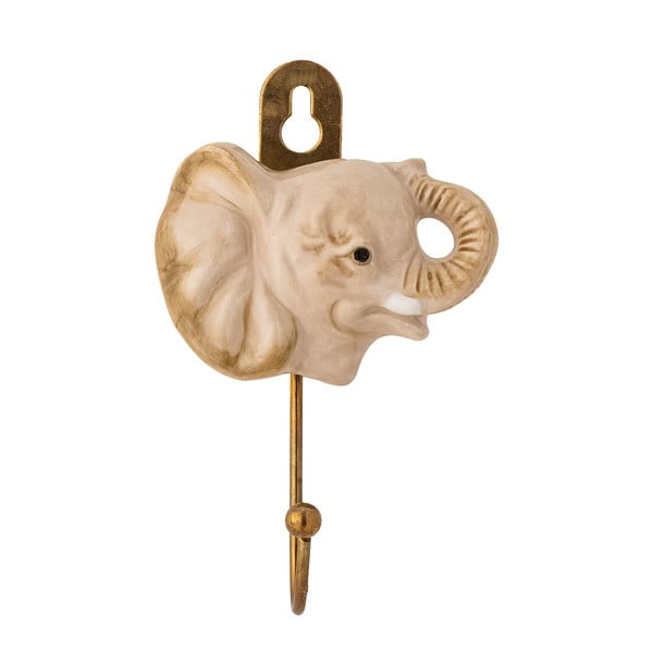 Cârlig bej de montat pe perete din ceramică Nosa – Bloomingville Mini-image-2