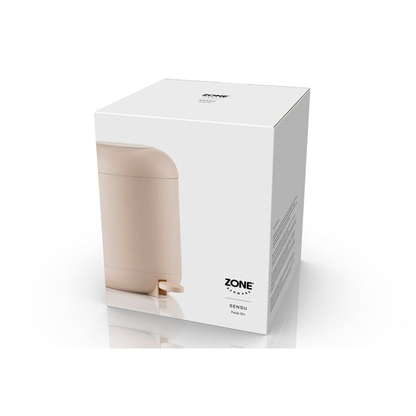 Coș de gunoi bej cu pedală din plastic 4 l Sensu – Zone-image-2