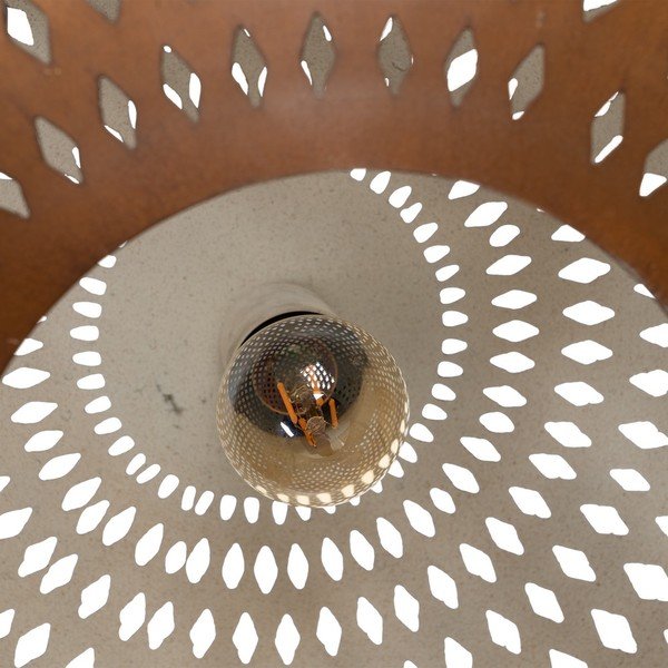 Lustră aurie cu abajur din metal ø 56 cm – Ixia-image-1