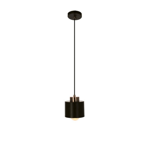 Lustră neagră din metal ø 12 cm Olena – Candellux Lighting