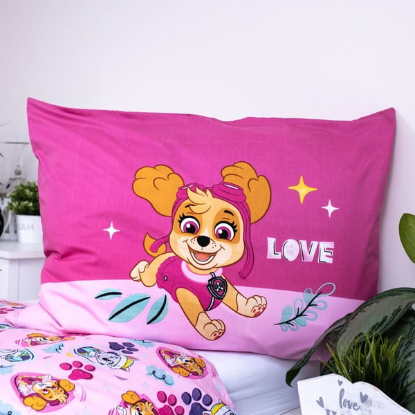 Lenjerie de pat pentru copii din microfibră pentru pat de o persoană 140x200 cm Paw Patrol  – Jerry Fabrics-image-3