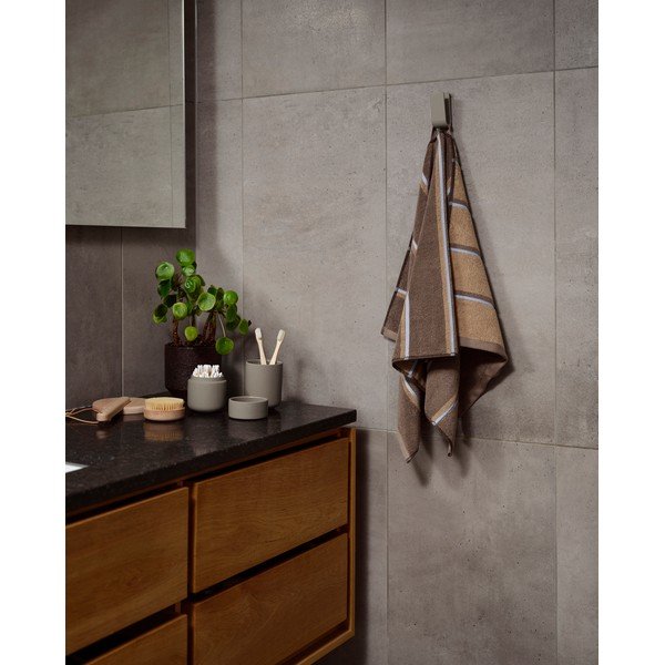 Prosop maro/bej din bumbac 50x100 cm Sauna – Zone-image-1