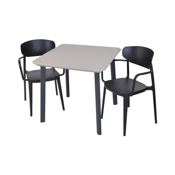 Scaun de grădină negru din plastic Mare – Rojaplast-image-3