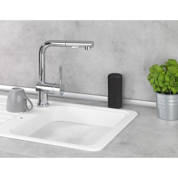 Dozator / dispenser de săpun din silicon Wenko Easy Squeez-e, negru-image-3