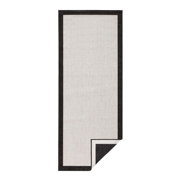 Covor adecvat pentru exterior NORTHRUGS Panama, 80 x 350 cm, negru - crem