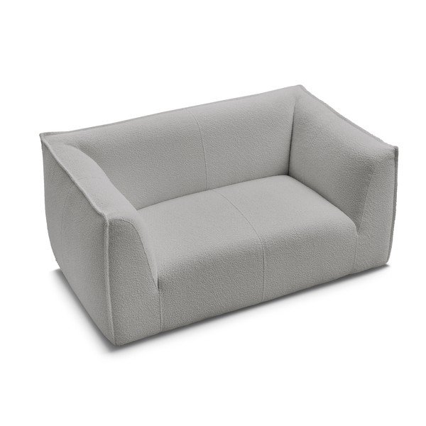Canapea gri deschis cu tapițerie din țesătură bouclé 170 cm Giorgia – Bobochic Paris-image-4