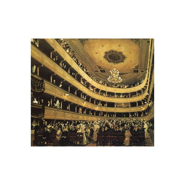 Reproducere tablou Gustav Klimt - Auditorium in the Old Burgtheater Vienna, 30 x 30 cm