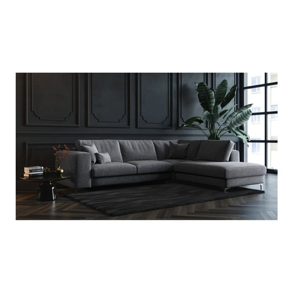 Colțar extensibil devichy Rothe, partea dreaptă, gri închis-image-4