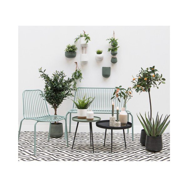 Ghiveci dublu suspendat din ceramică PT LIVING Skittle Doble, alb mat-image-2