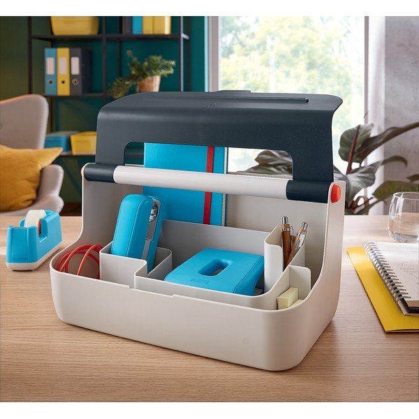 Cutie portabilă cu organizator Leitz Cosy, gri-image-4