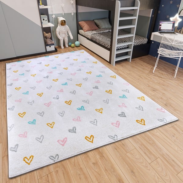 Covor pentru copii alb 120x170 cm Hearts – Hanse Home-image-1