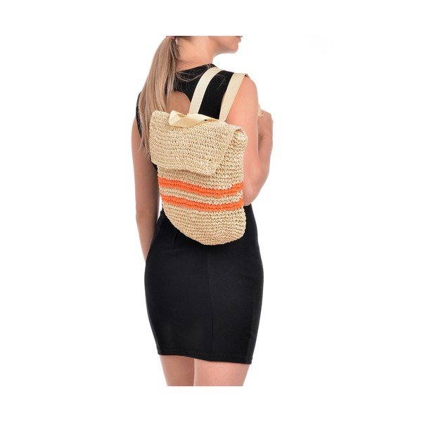 Rucsac din paie Mangotti Bags Orange-image-2
