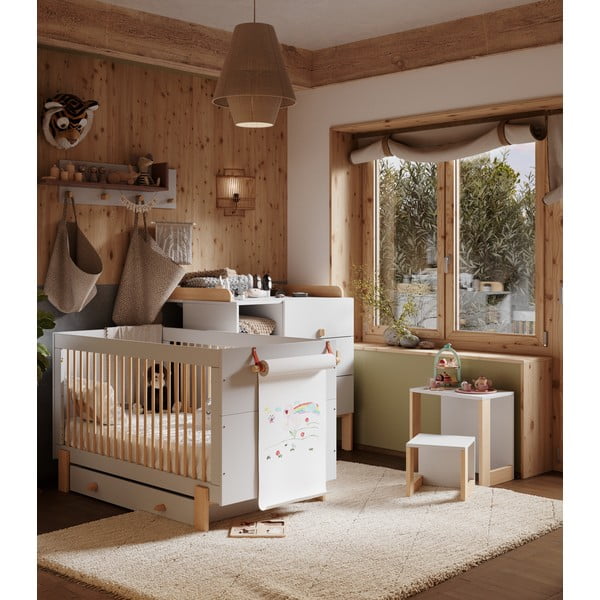 Masă de înfășat gri deschis Cube - Pinio-image-4