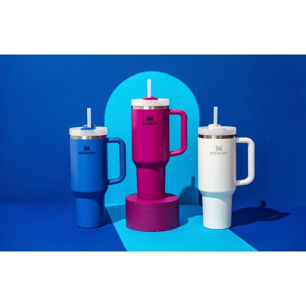 Termos alb cu pai din oțel inoxidabil 1,18 l Quencher H2.0 FlowState Tumbler Frost – Stanley-image-2